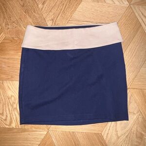 Tiger Mist Imogen Navy Blue Skirt with Nude Lining